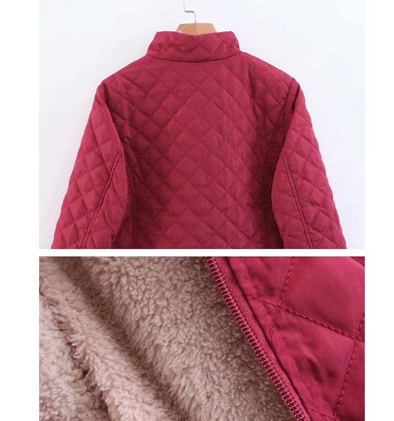 Fashion Red Stand Collar Mesh Lightweight Coat,Coat-Jacket