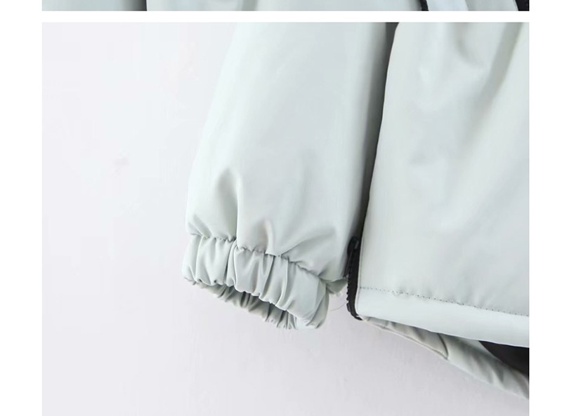 Fashion White Thickened Drawstring Waist Hooded Cotton Coat,Coat-Jacket