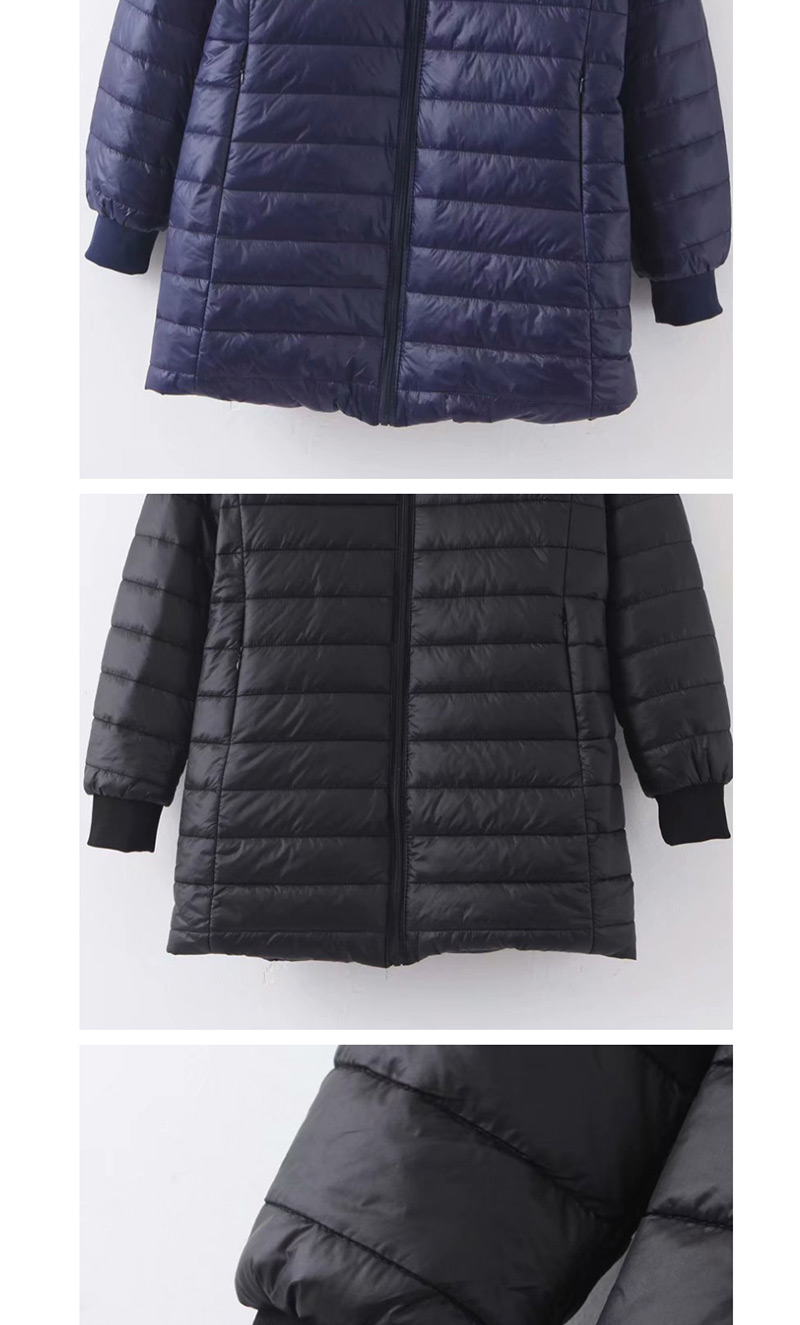 Fashion Black Hooded Long Lambskin Coat,Coat-Jacket