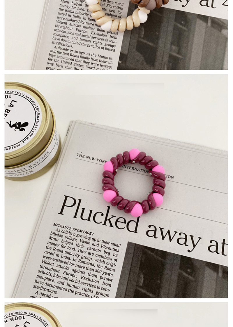 Fashion Pink Scrub Peas Phone Rope Hair Ring,Hair Ring