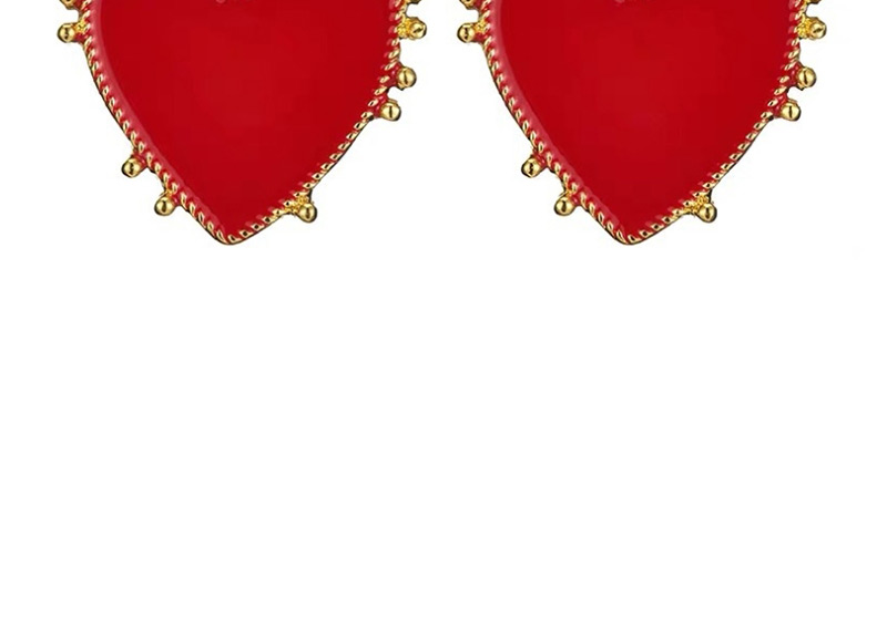 Fashion Red Big Heart-shaped Earrings,Stud Earrings