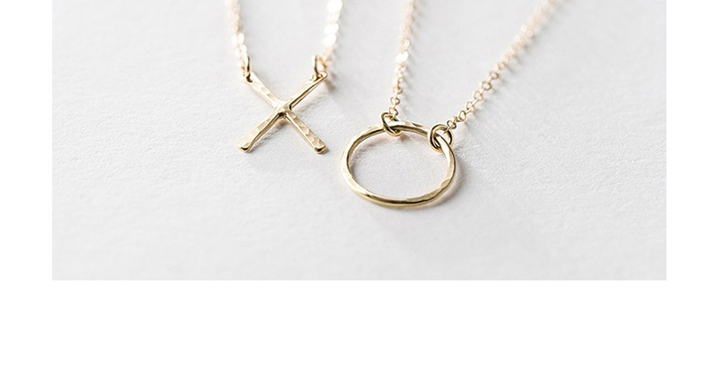 Fashion Gold Stainless Steel Geometric Necklace,Necklaces