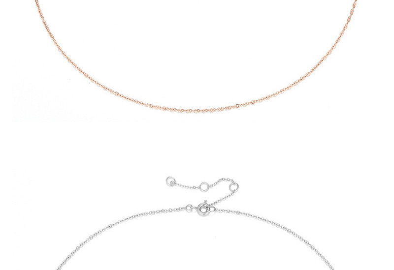 Fashion White K Copper Chain Necklace,Necklaces