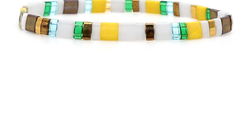Fashion Yellow Rice Beads Woven Natural Shell Bracelet,Beaded Bracelet