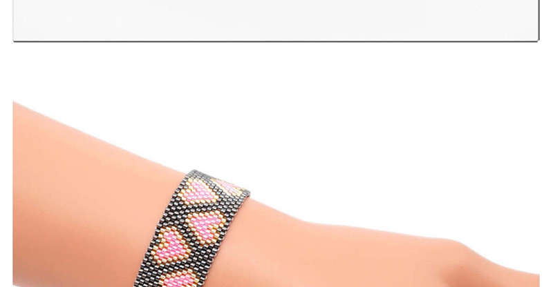 Fashion Pink Love Rice Beads Woven Bracelet,Beaded Bracelet
