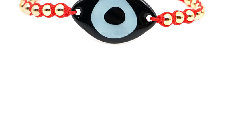 Fashion Maroon Mizhu Weaving Love Eye Crystal Tassel Bracelet,Beaded Bracelet