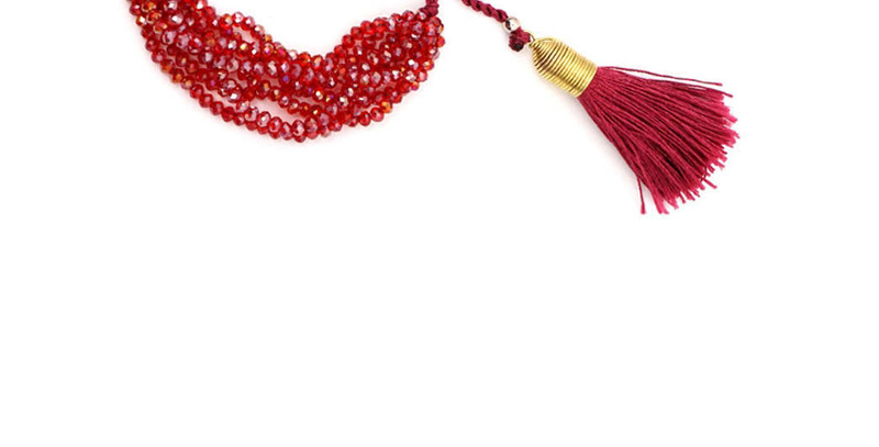 Fashion Suit Red Mizhu Weaving Love Eye Crystal Tassel Bracelet,Beaded Bracelet