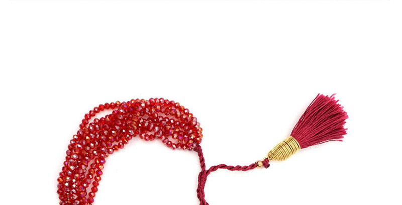 Fashion Suit Red Rice Beads Woven Shell Tassel Bracelet,Beaded Bracelet