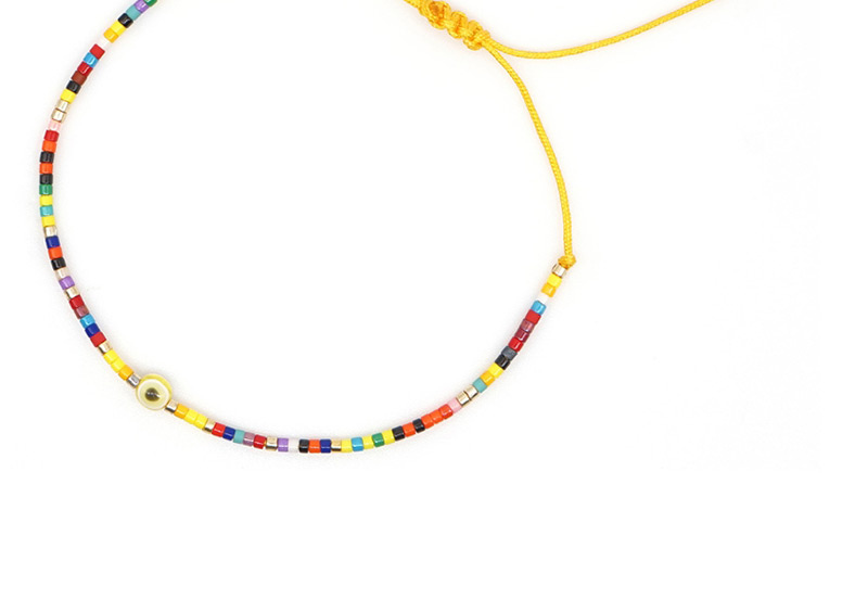 Fashion Yellow Rice Beads Woven Eye Bracelet,Beaded Bracelet