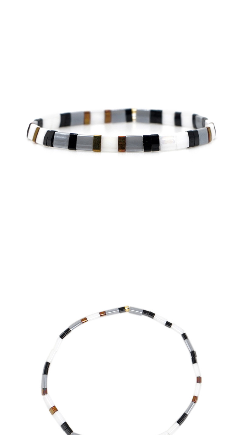 Fashion Gray Black Rice Beads Woven Bracelet,Beaded Bracelet