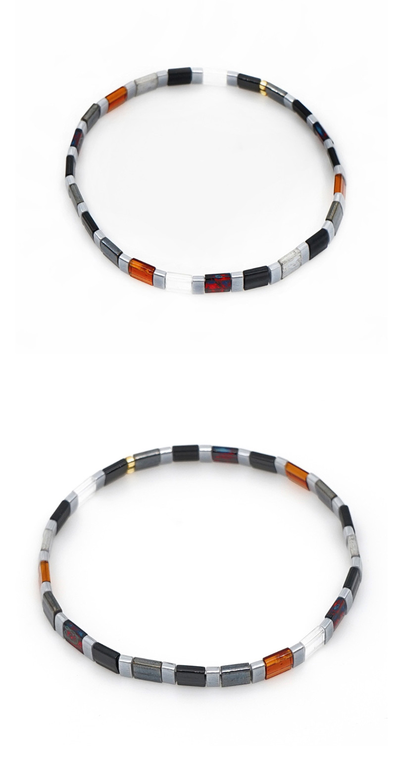 Fashion Orange Rice Beads Woven Bracelet,Beaded Bracelet