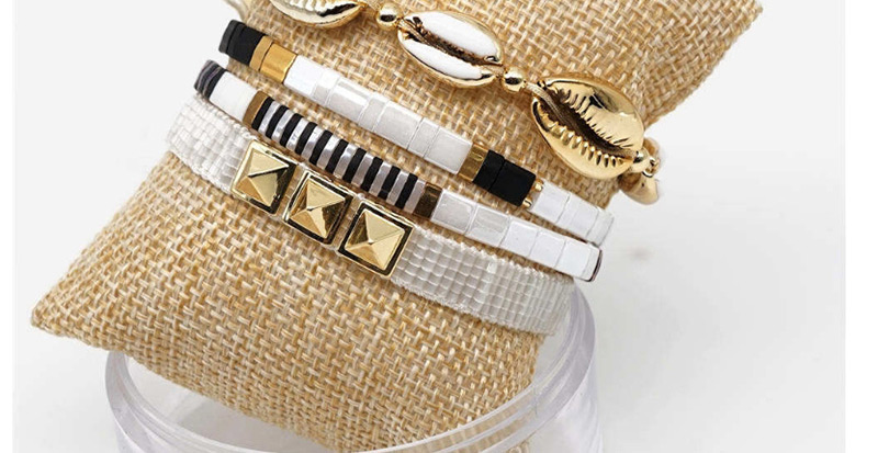 Fashion Color Willow Nail Beads Woven Shell Bracelet,Beaded Bracelet