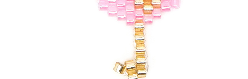 Fashion Pink Flamingo Rice Beads Weaving Accessories,Jewelry Packaging & Displays