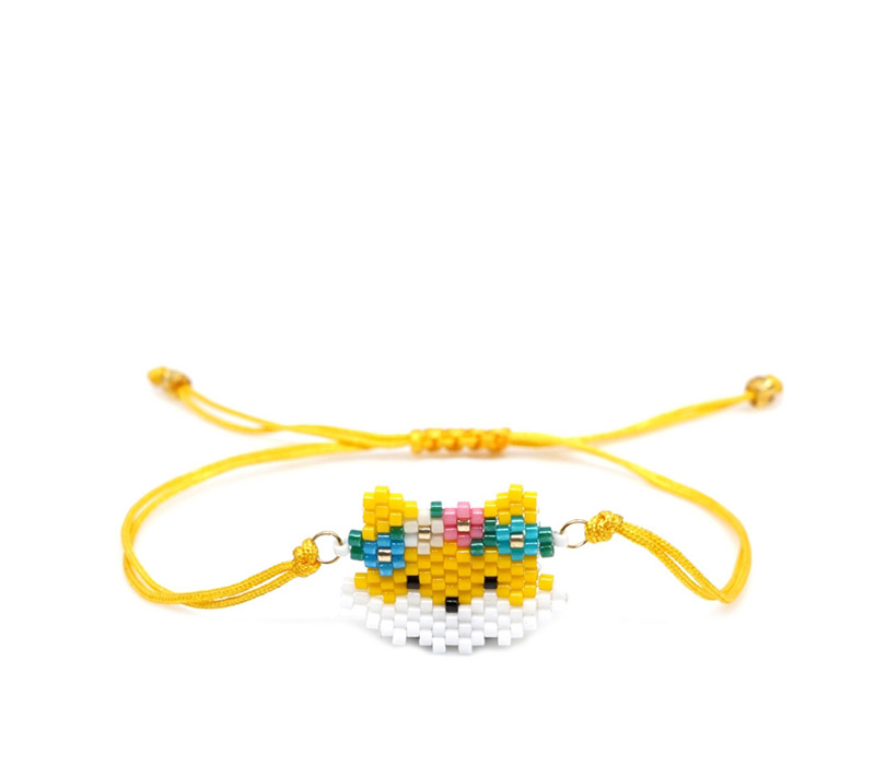 Fashion Yellow Rice Beads Weave Cartoon Fox Bracelet,Beaded Bracelet