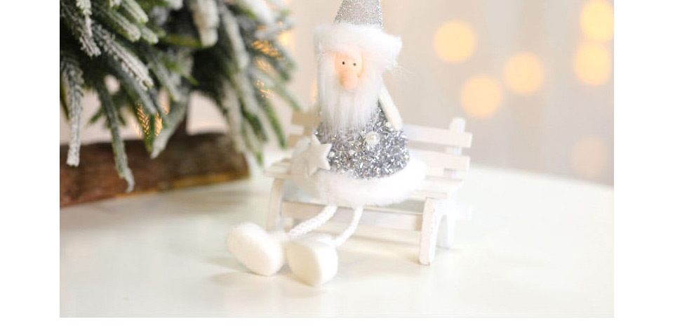 Fashion Silver Old Man Doll Christmas Ornaments,Festival & Party Supplies
