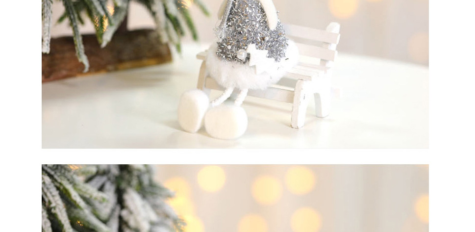 Fashion Silver Elk Doll Christmas Ornaments,Festival & Party Supplies