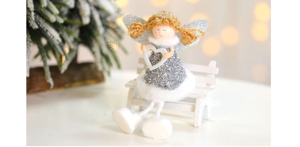 Fashion Silver Angel Figurine Christmas Ornaments,Festival & Party Supplies