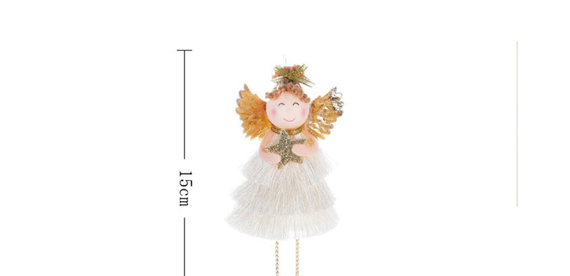 Fashion White Five-pointed Star Angel Christmas Ornaments,Festival & Party Supplies