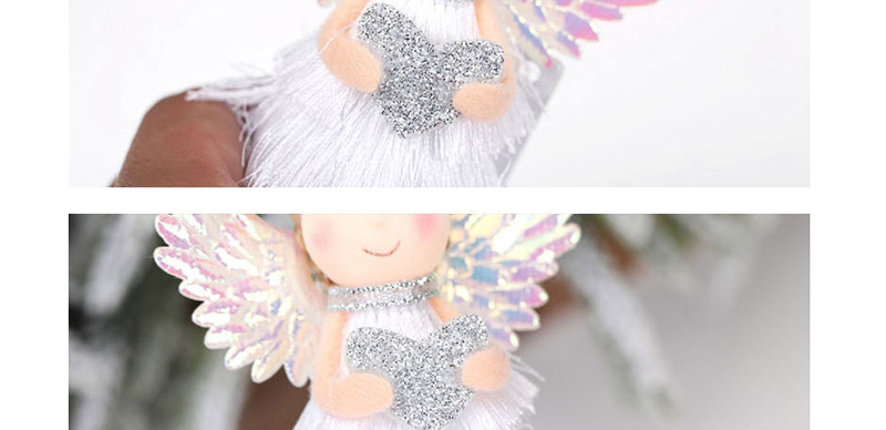 Fashion White Five-pointed Star Angel Christmas Ornaments,Festival & Party Supplies