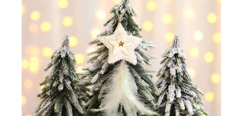 Fashion Golden Five-pointed Star Feather Pendant Christmas Tree Pendant,Festival & Party Supplies