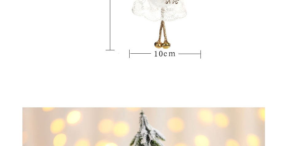 Fashion Golden Snowflake Angel Lace Doll Christmas Tree Pendant,Festival & Party Supplies