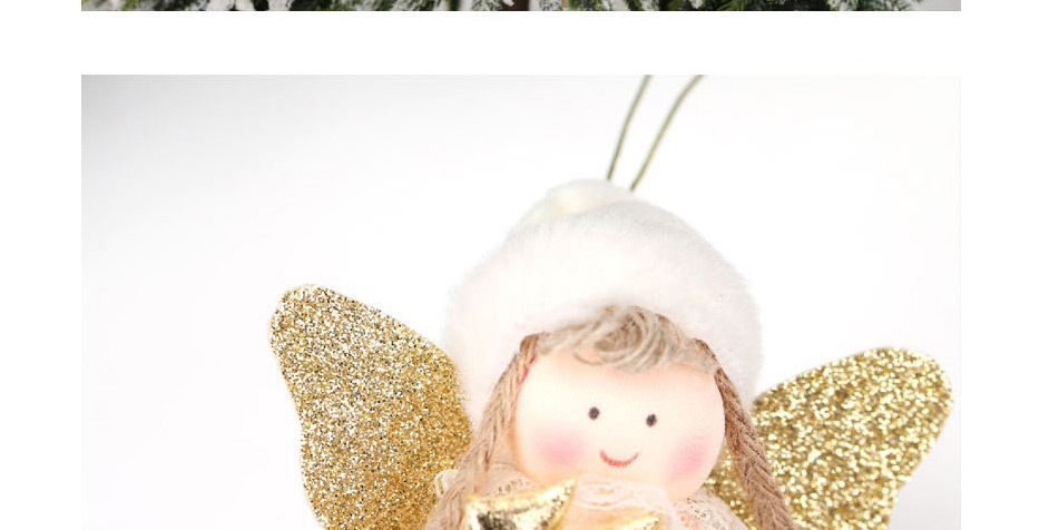 Fashion White Christmas Tree Angel Lace Doll Christmas Tree Pendant,Festival & Party Supplies