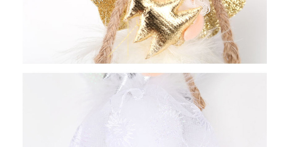 Fashion White Snowflake Angel Lace Doll Christmas Tree Pendant,Festival & Party Supplies