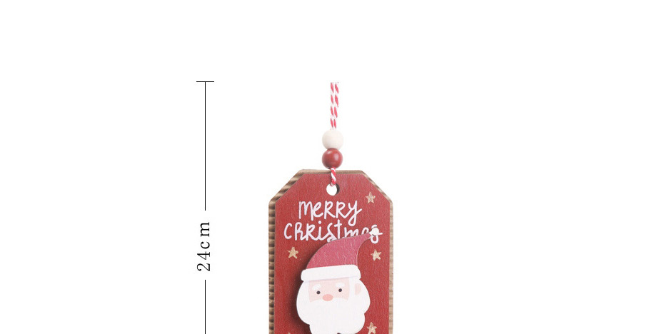 Fashion Snowman Red Wooden Clip Pendant Painted Wooden Christmas Tree Pendant,Festival & Party Supplies