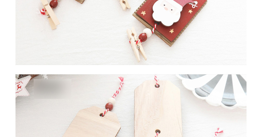 Fashion Snowman Red Wooden Clip Pendant Painted Wooden Christmas Tree Pendant,Festival & Party Supplies
