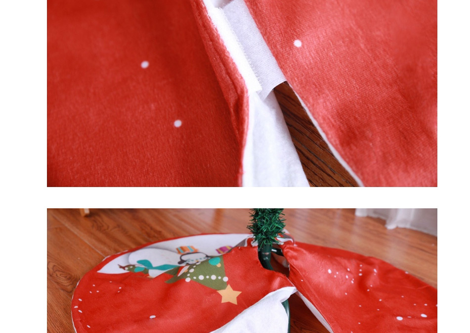 Fashion Red Fabric Christmas Tree Skirt,Festival & Party Supplies