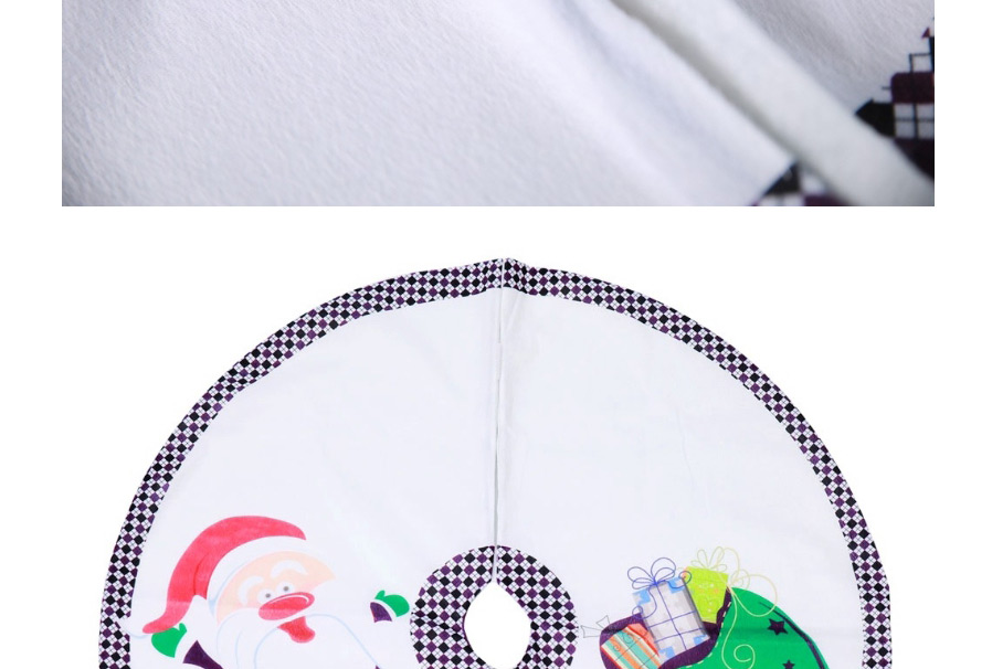 Fashion White Cartoon Old Man Christmas Tree Skirt 90cm,Festival & Party Supplies
