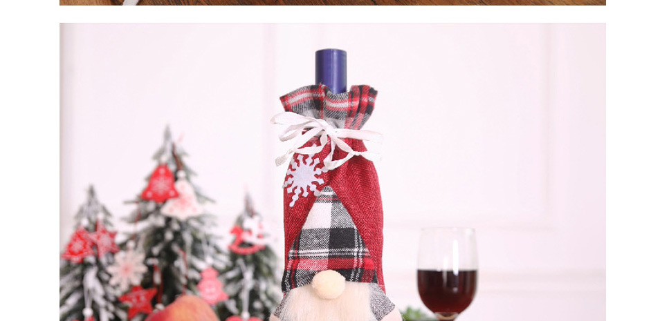Fashion Red Three-dimensional Old Man Doll Red Wine Bottle Set Champagne Bottle Bag,Festival & Party Supplies