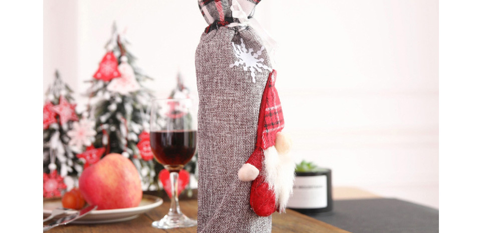 Fashion Red Three-dimensional Old Man Doll Red Wine Bottle Set Champagne Bottle Bag,Festival & Party Supplies