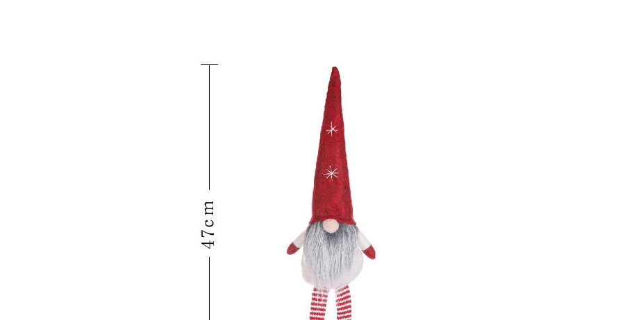 Fashion White Hat Section No Face Doll Long Leg Doll Christmas Tree Pendant,Festival & Party Supplies