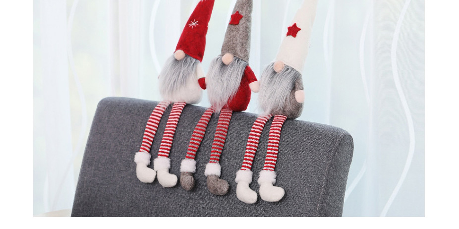 Fashion Gray Hat Section No Face Doll Long Leg Doll Christmas Tree Pendant,Festival & Party Supplies
