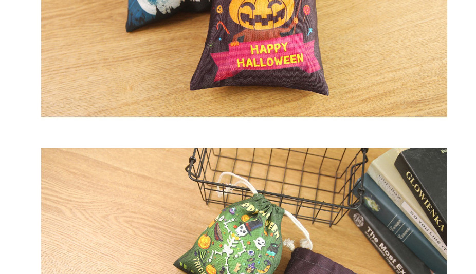 Fashion Pumpkin Bunch Pocket Halloween Bunch Pocket Gift Bag,Festival & Party Supplies