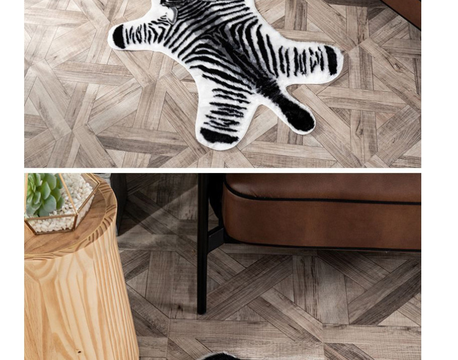 Fashion Zebra Shaped Plush Carpet Shaped Plush Carpet,Festival & Party Supplies