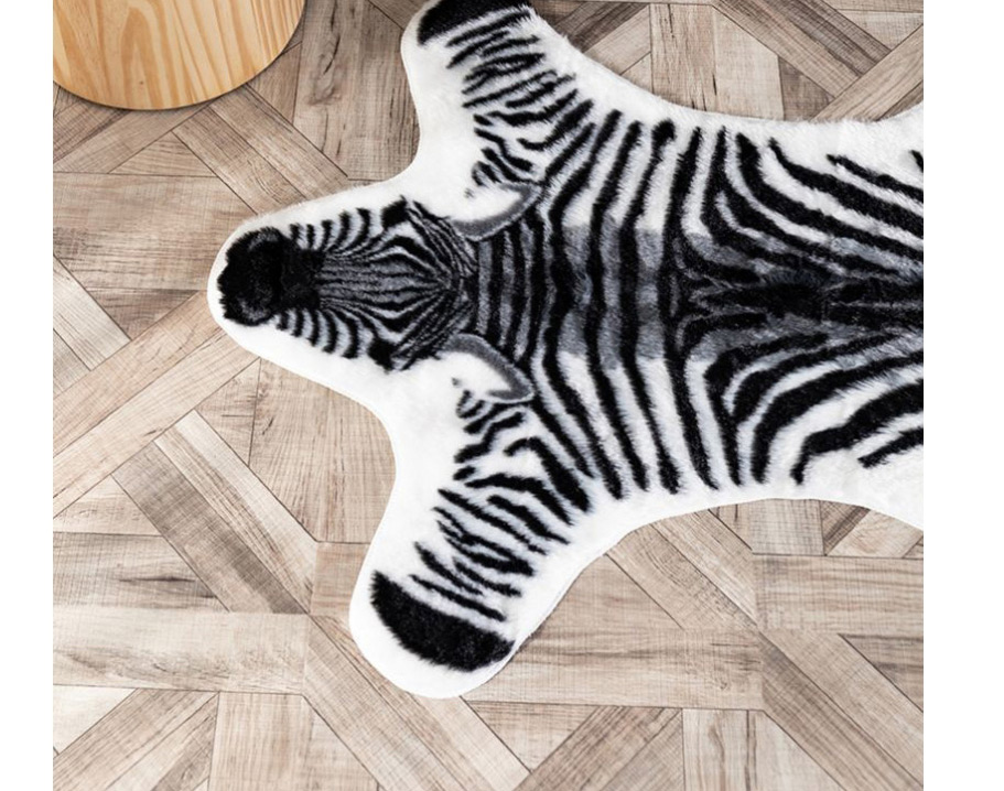 Fashion Zebra Shaped Plush Carpet Shaped Plush Carpet,Festival & Party Supplies