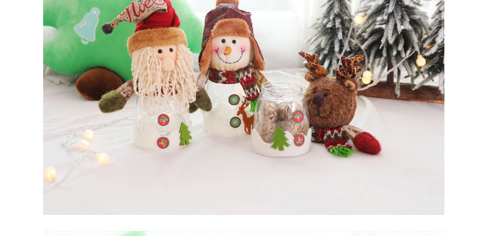 Fashion Elderly Candy Jar Christmas Transparent Candy Jar,Festival & Party Supplies