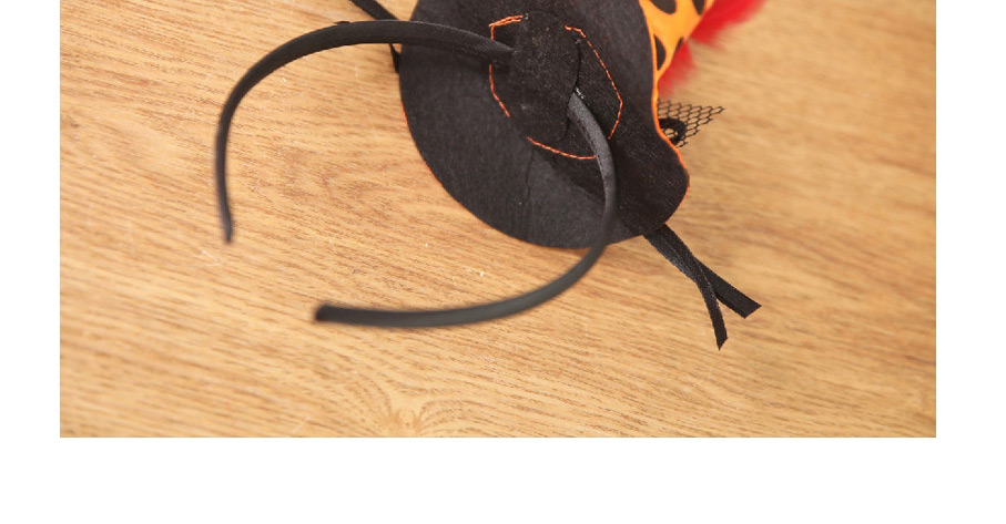 Fashion Red Feather Head Buckle Halloween Witch Hat,Festival & Party Supplies