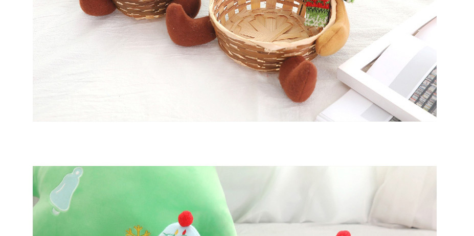 Fashion Large Gingerbread Man Candy Basket Christmas Fruit Basket,Festival & Party Supplies