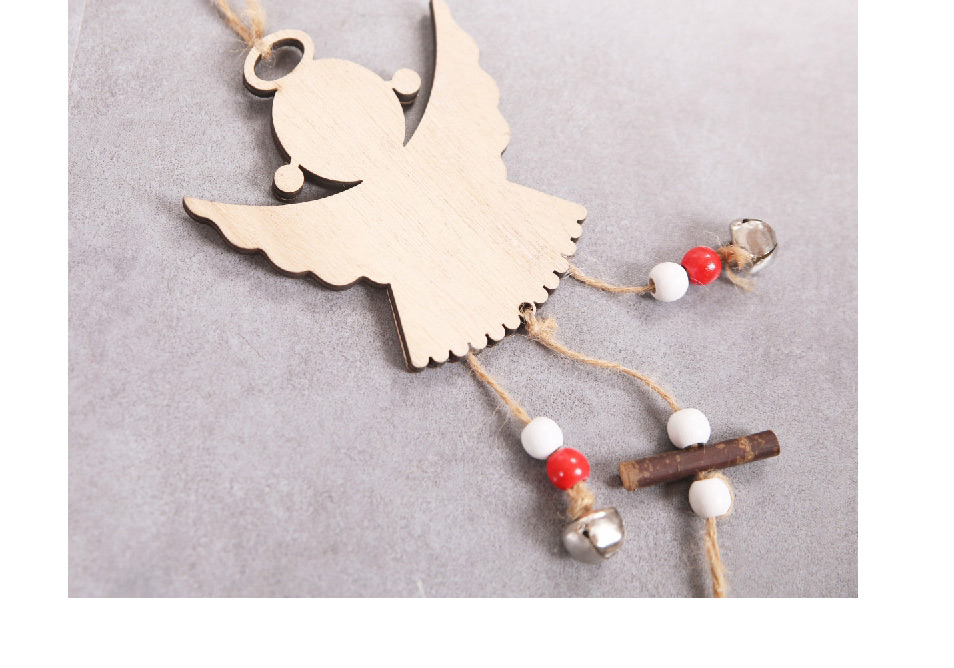 Fashion White Angel Long String Wooden Christmas Pendant,Festival & Party Supplies