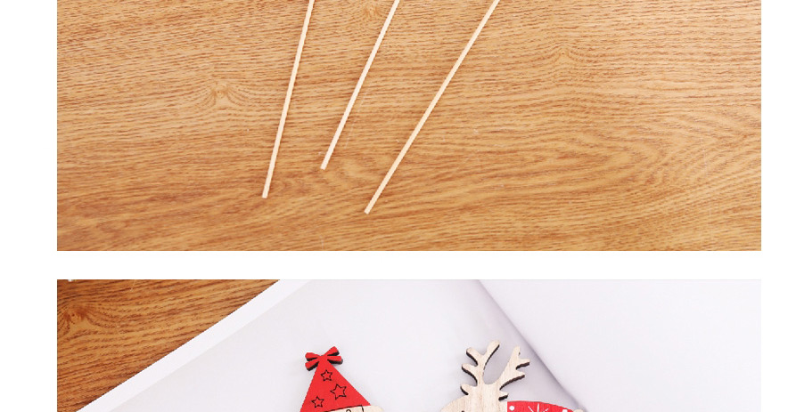 Fashion Christmas Tree Cuttings A Pack Of 3 Wooden Santa Claus,Festival & Party Supplies