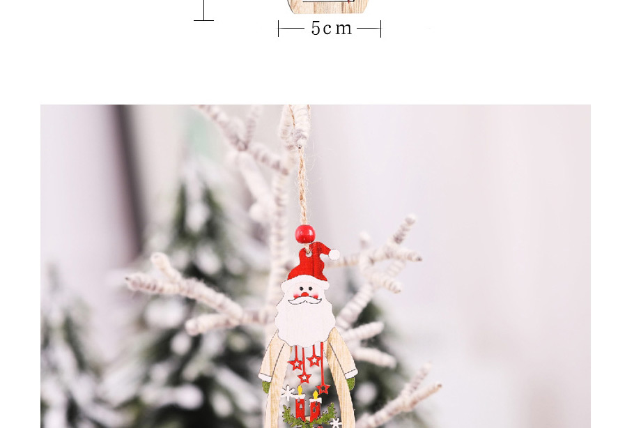 Fashion Snowman Hollow Pendant Wooden Christmas Pendant,Festival & Party Supplies