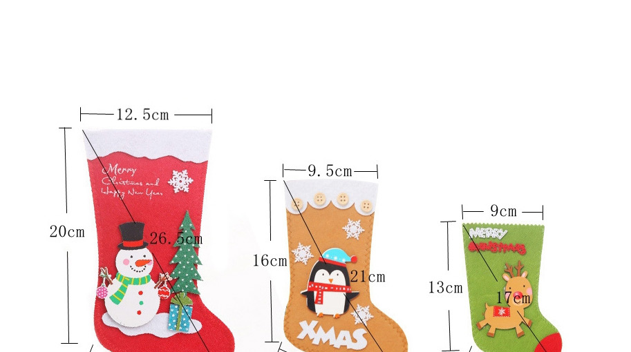 Fashion Small Elk Christmas Stockings Santa Claus Socks,Festival & Party Supplies
