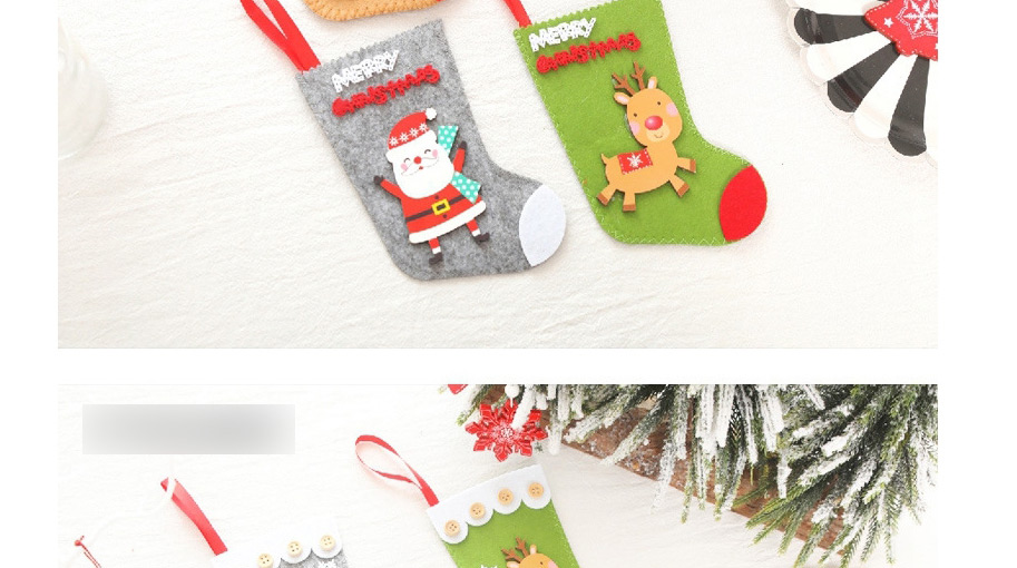 Fashion Large Elk Christmas Stockings Santa Claus Socks,Festival & Party Supplies