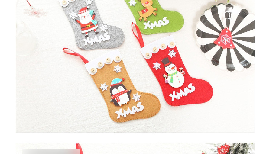 Fashion Small Penguin Christmas Stocking Santa Claus Socks,Festival & Party Supplies