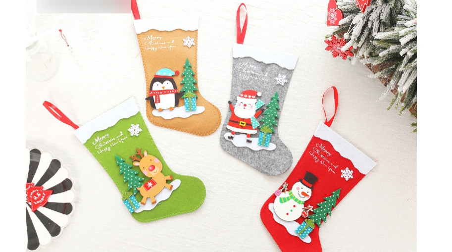 Fashion Large Snowman Christmas Stocking Santa Claus Socks,Festival & Party Supplies