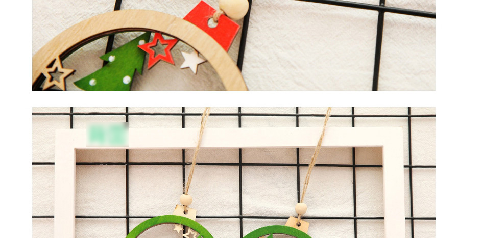 Fashion Gift Car Christmas Tree Wooden Round Pendant,Festival & Party Supplies