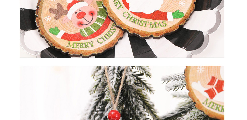 Fashion Elk Round Pendant Painted Christmas Round Pendant,Festival & Party Supplies